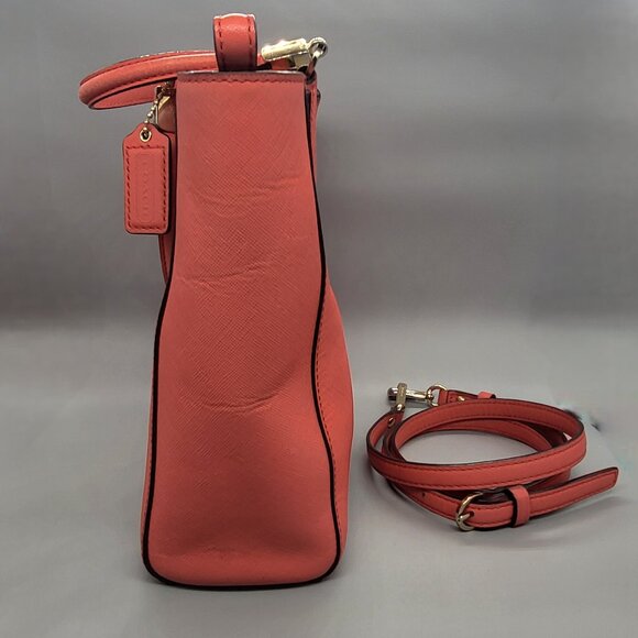 COACH MADISON MINI NORTH/SOUTH TOTE IN SAFFIANO LEATHER LOVE RED - Picture 7 of 16